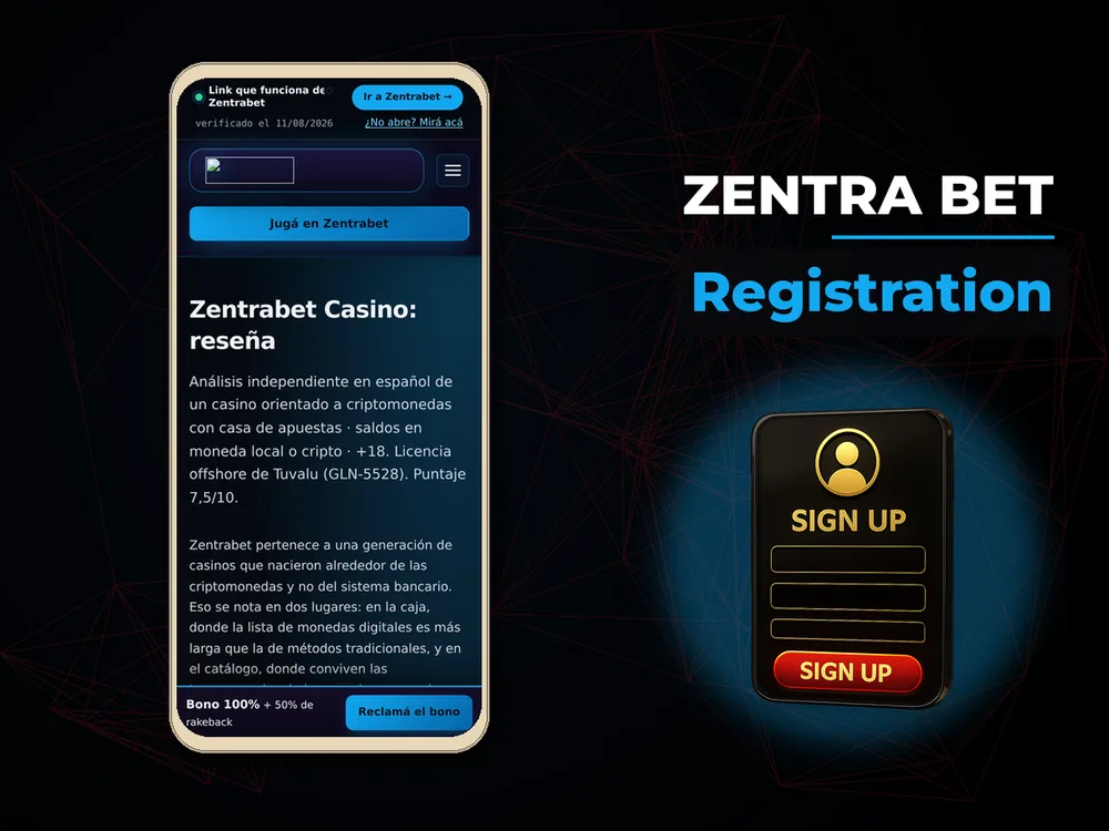 Zentra Bet - Registration