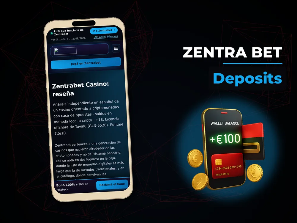 Zentra Bet - Deposits